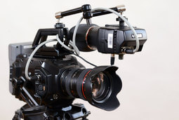 Камера URSA Mini Pro 4.6K с объективом Canon EF 24-105 mm 1:4 L IS USM и операторским видоискателем Alphatron EVF-035W-3G ( аренда камеры 4K от Rmedia ) 