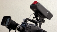 Операторский видоискатель Panasonic WV-VF65BE на телекамере HD Panasonic AG-HPX 500E 