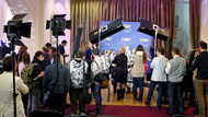 Осветительная техника Kino Flo и LED - панели работают в Национальном музее истории Украины